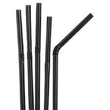Black Paper Straws x 250