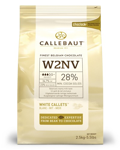 Callebaut White Chocolate Pistoles 2.5kg