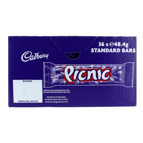 Cadbury Picnic Bar 36 x 48g Snacks Confectionery