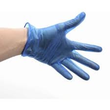 Blue Vinyl Gloves 100 x Large