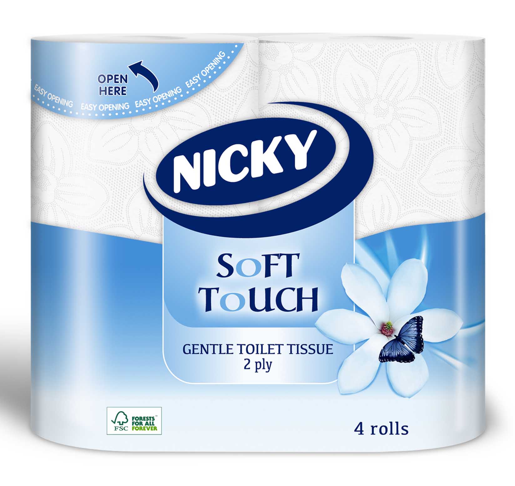 Nicky White Toilet Rolls 10 x 4 Roll