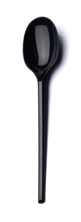 Dispo Black Plastic Dessert Spoons x 100