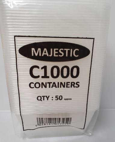 Microwaveable Containers 1ltr x 50