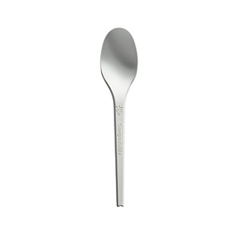 Compostable White cpla Dessert Spoons x1000