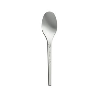 Compostable White cpla Spoons x1000