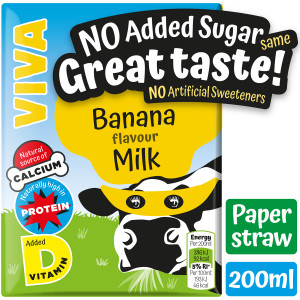 Viva Milkshake Cartons Banana 27 x 200ml