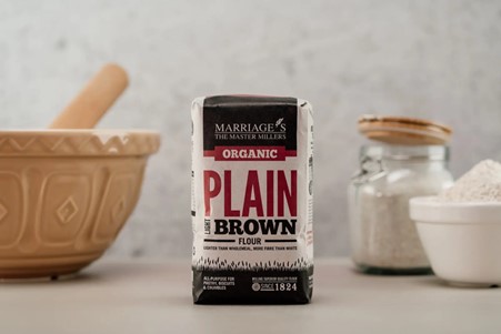 Marriages Organic Brown Plain Flour 1kg