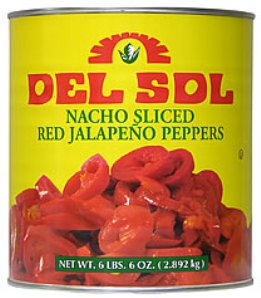 Del Sol Sliced Red Jalapenos 2.8kg