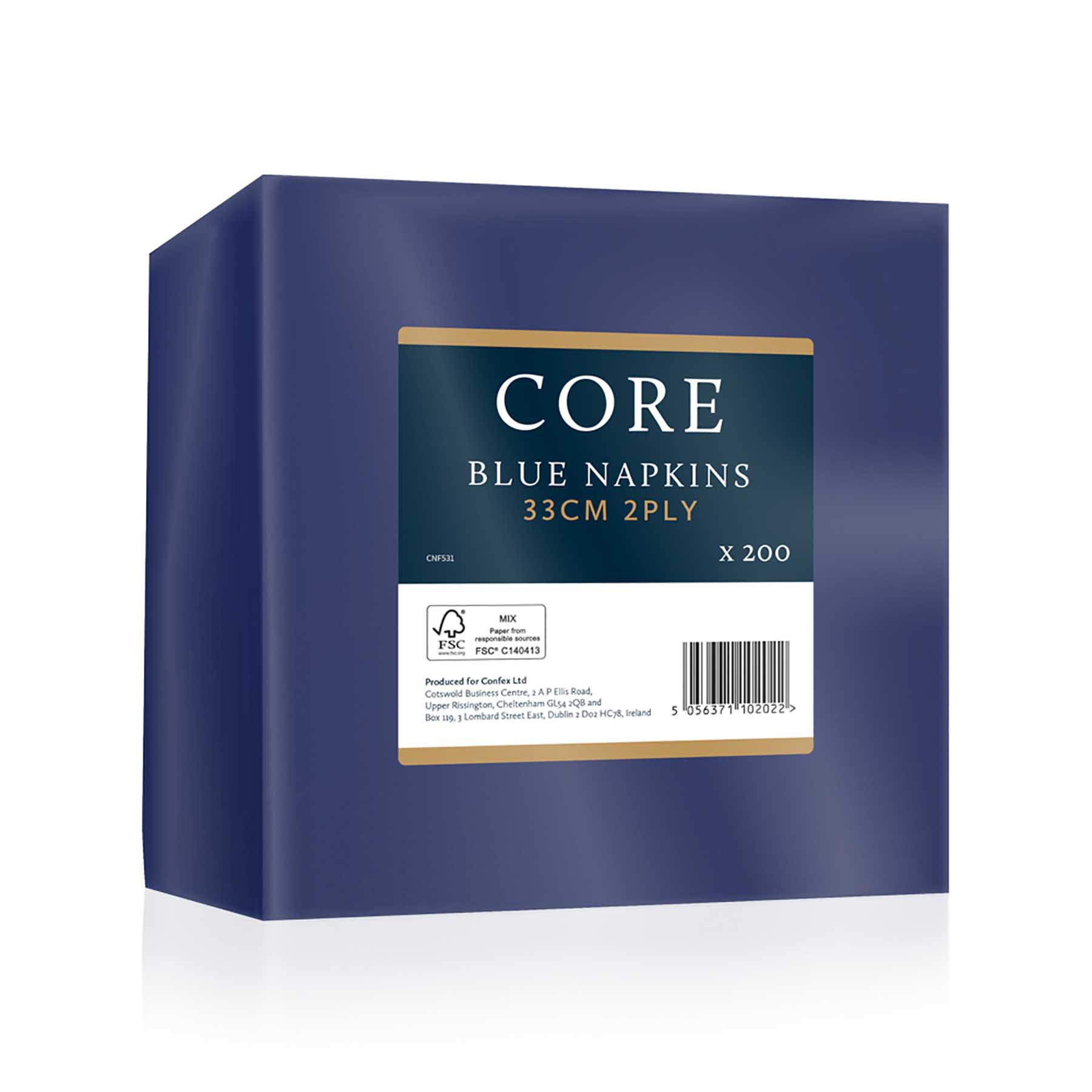 Core 33cm 2ply Blue Napkins x200
