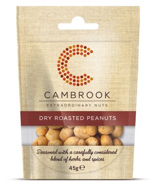 Cambrook Dry Roast Peanuts 24 x 45g