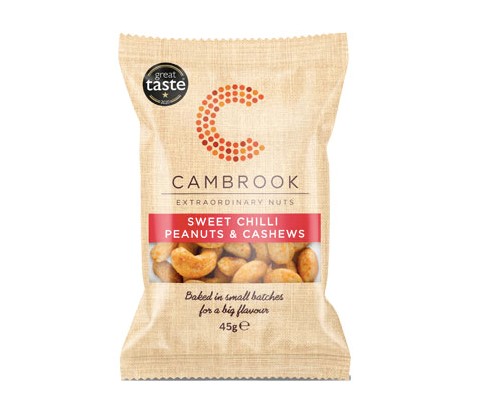 Cambrook Sweet Chilli Peanuts & Cashews 24 x 45g