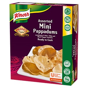 Knorr Pataks Mini Mixed Pappadums 1kg