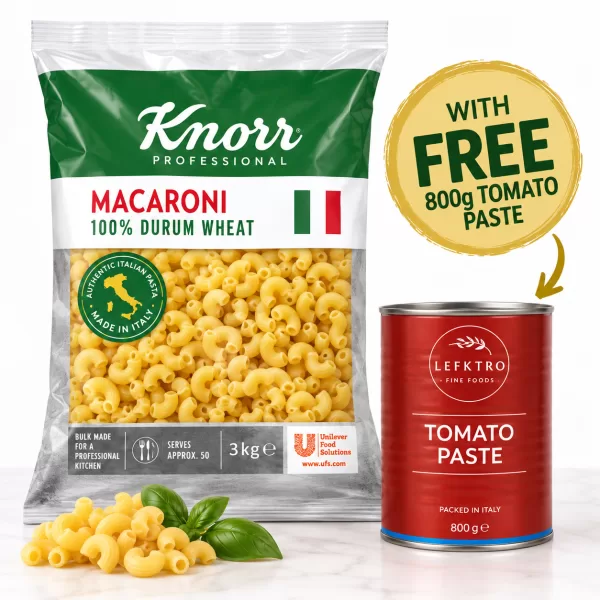 Knorr Macaroni 3kg + Tomato Puree 800g