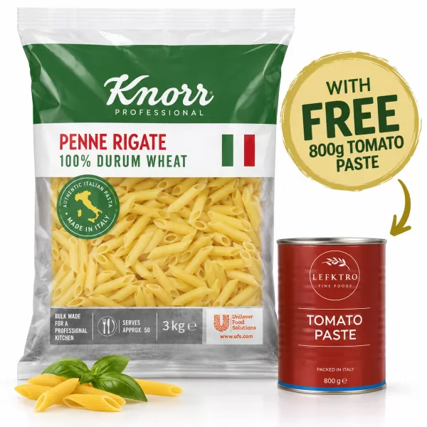 Knorr Penne 3kg + Tomato Puree 800g