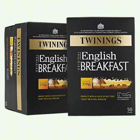 Twinings English Breakfast-Tagged Envelopes 50s