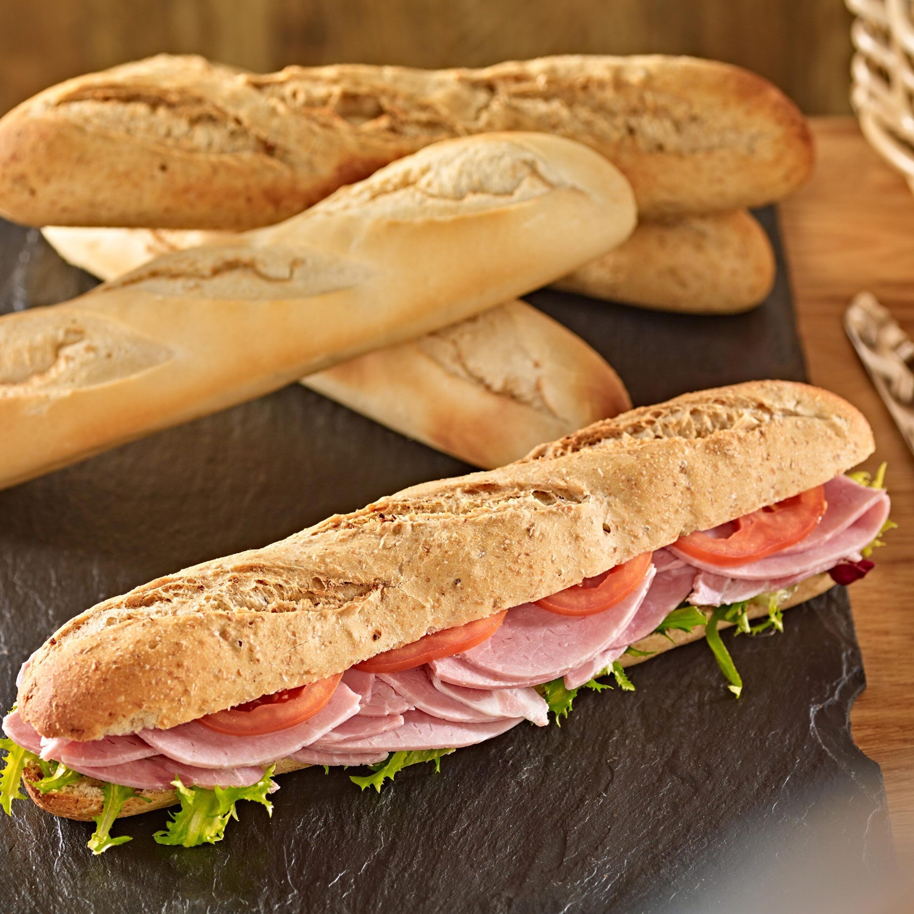 Chef Approved Part Baked Malted Wheat Demi Baguette 30x135g