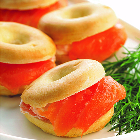 Frank Dale Salmon and Cream Cheese Mini Bagels x 45