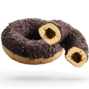 Chocolate Filled Ring Doughnuts x36