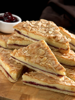 Handmade Cake Company  Black Cherry & Almond Slice p/p 12