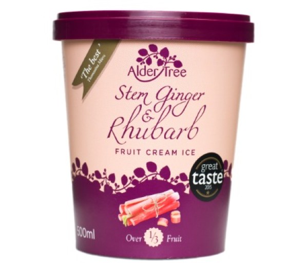 Alder Tree Stem Ginger & Rhubarb Ice Cream 6 x 500ml
