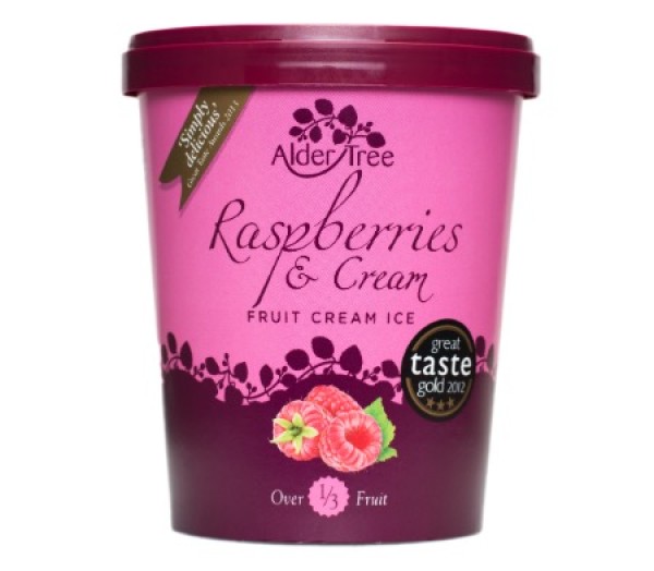 Alder Tree Raspberries & Cream Ice Cream 6 x 500ml