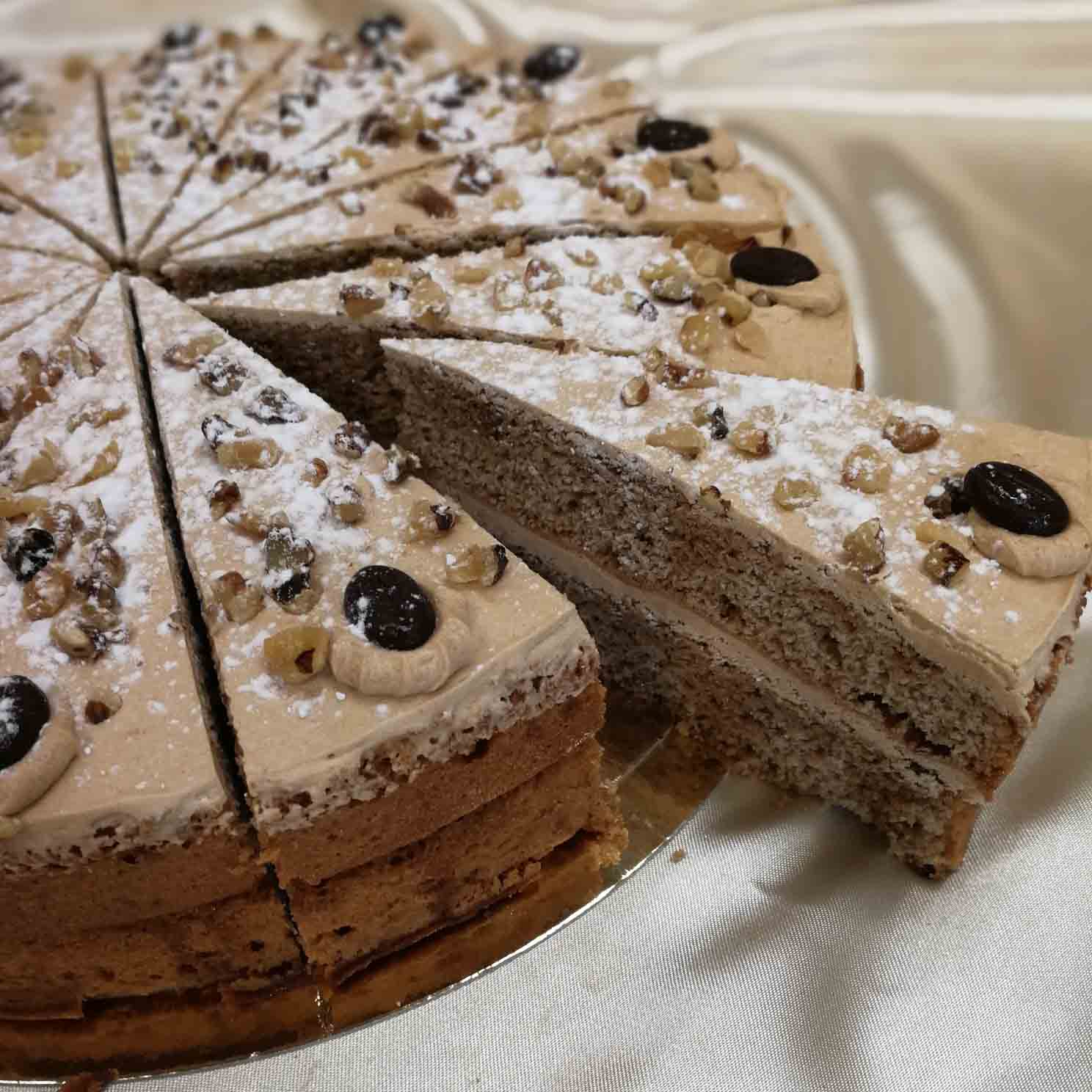 Wholesale Coffee amp Walnut Sponge Cake 14 Presliced ZDC007