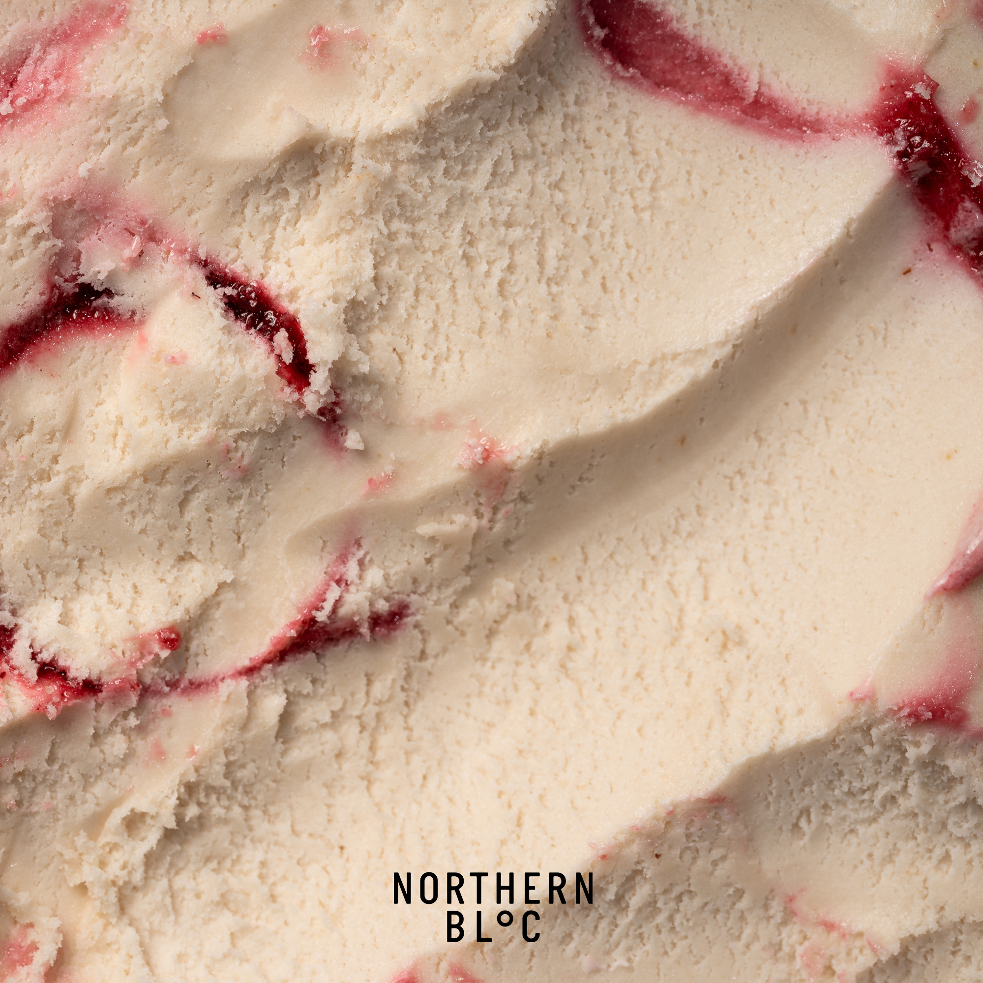 Northern Bloc Rhubarb and Raspberry Vegan Ice Cream 2.5ltr