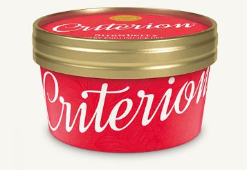 Criterion Strawberry Ice Cream Tubs 18 x 130ml CTS