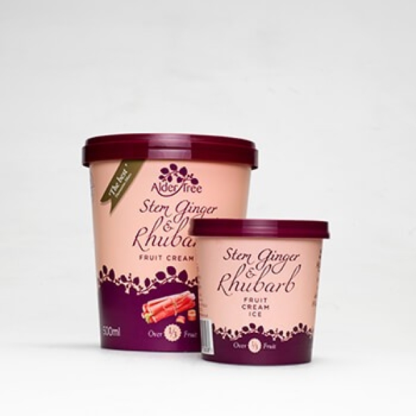 Alder Tree Rhubarb & Ginger Ice Cream 12 x 125ml