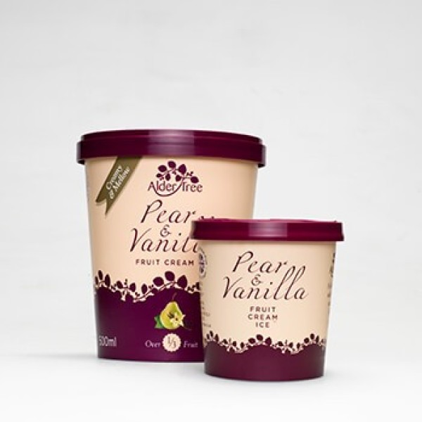 Alder Tree Pear & Vanilla Ice Cream 12 x 125ml